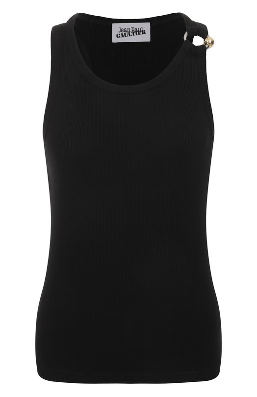 Хлопковая майка Jean Paul Gaultier 25/03-W-T0375/J014 Чёрный 25/03-W-T0375/J014