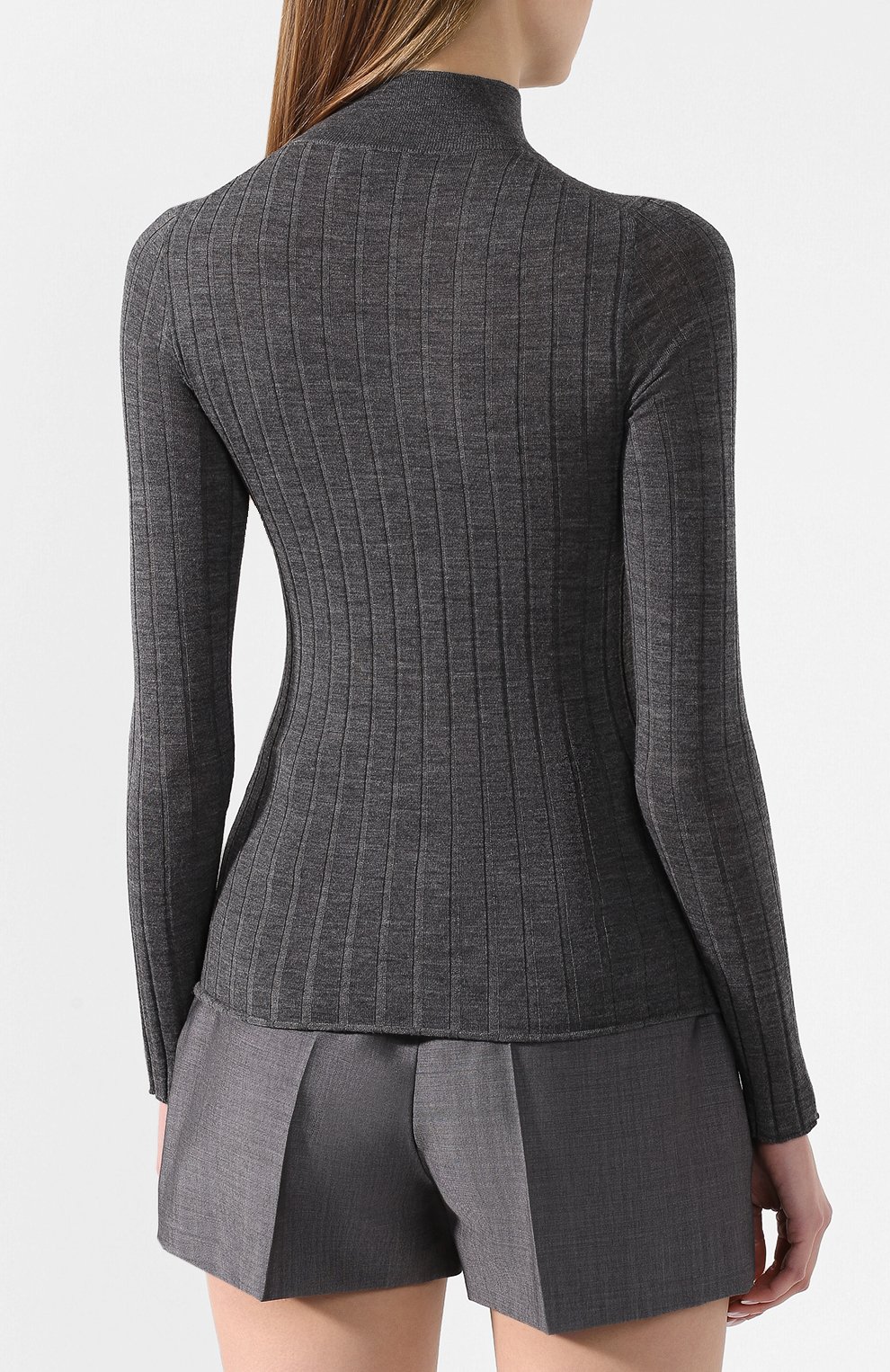 Пуловер из смеси кашемира и шелка PRADA, арт. P26342-1U0I-F0480, фото 4