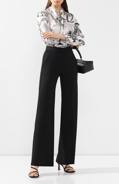 Шерстяные брюки STELLA MCCARTNEY черного цвета по цене 56950 руб., арт. 599365/SFB18, фото 2 Шерстяные брюки STELLA MCCARTNEY, арт. 599365/SFB18, фото 2
