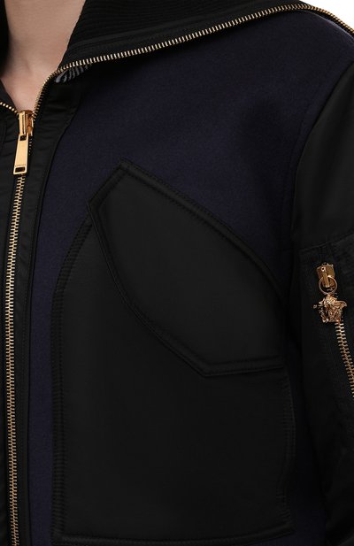 Шерстяная куртка VERSACE темно-синего цвета по цене 257000 руб., арт. 1001244/1A00901, фото 5 Шерстяная куртка VERSACE, арт. 1001244/1A00901, фото 5