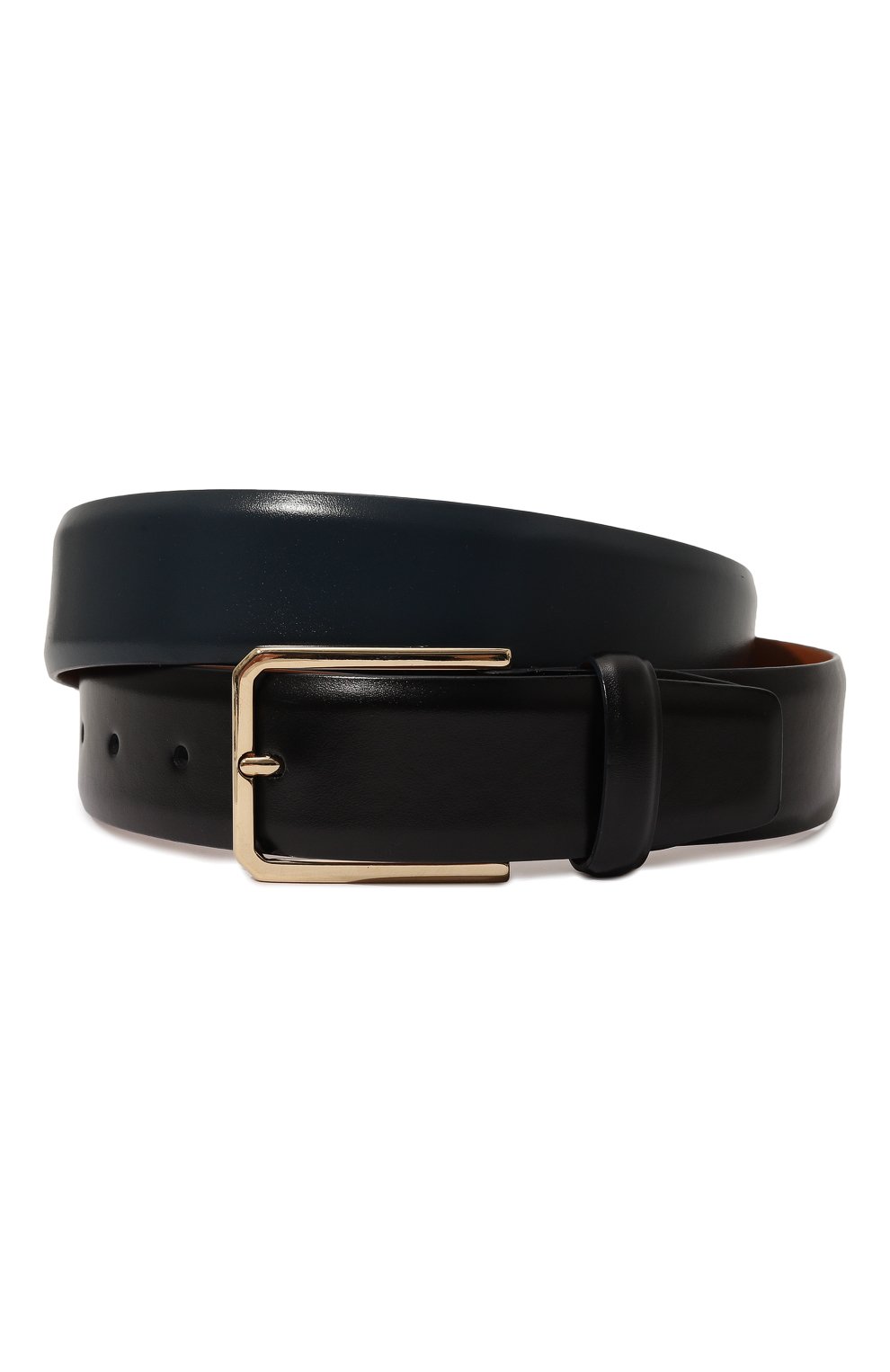 Кожаный ремень SANTONI темно-синего цвета по цене 42600 руб., арт. CM35VS003B91HVVDB44, фото 1 Кожаный ремень SANTONI, арт. CM35VS003B91HVVDB44, фото 1