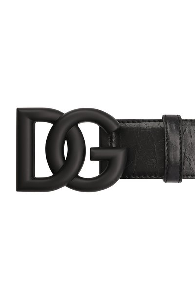 Кожаный ремень DOLCE & GABBANA черного цвета по цене 55950 руб., арт. BC4646/AQ392, фото 4 Кожаный ремень DOLCE & GABBANA, арт. BC4646/AQ392, фото 4