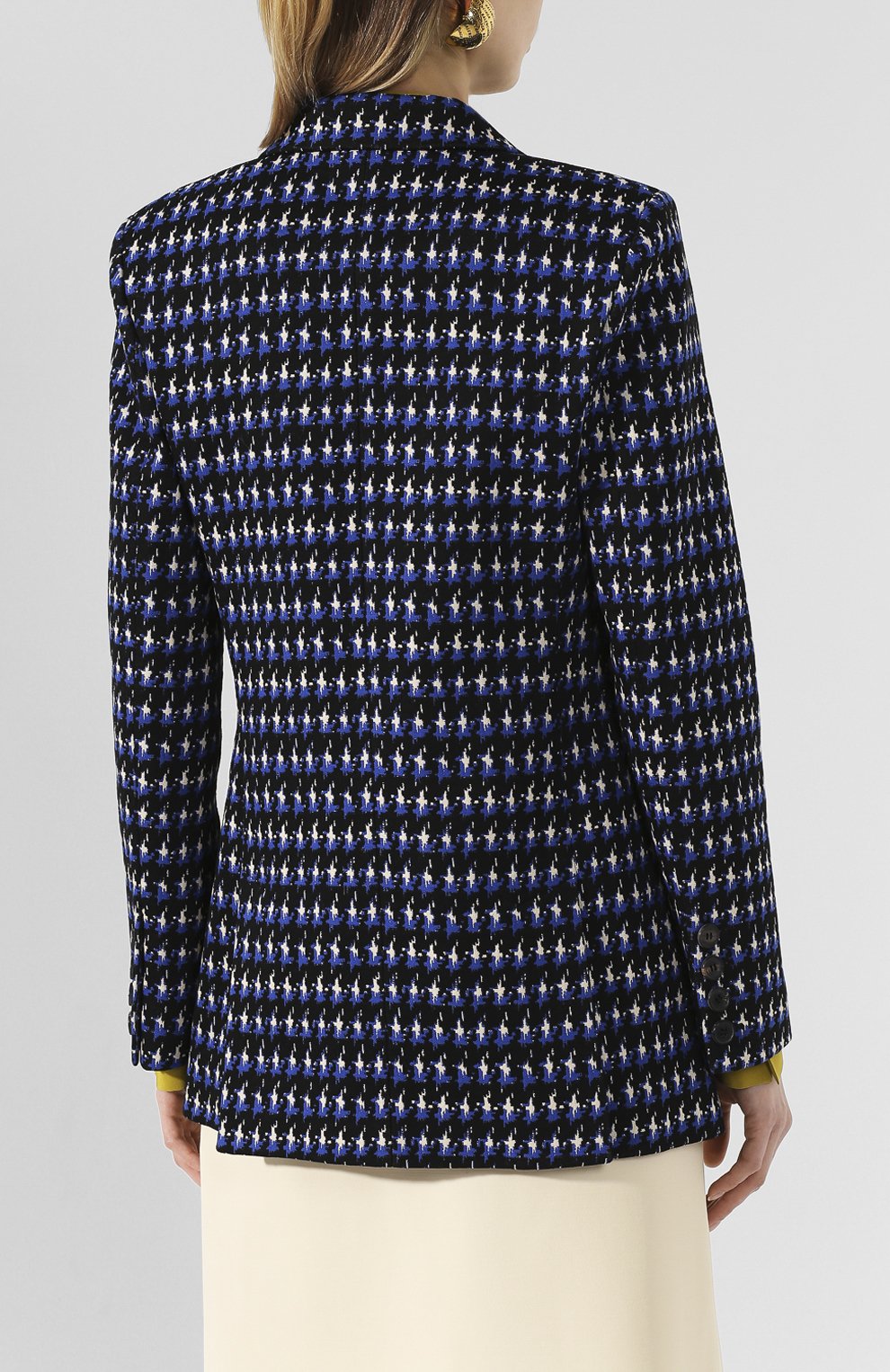 Хлопковый жакет VICTORIA BECKHAM черного цвета по цене 139500 руб., арт. 1120WJK000709B, фото 4 Хлопковый жакет VICTORIA BECKHAM, арт. 1120WJK000709B, фото 4