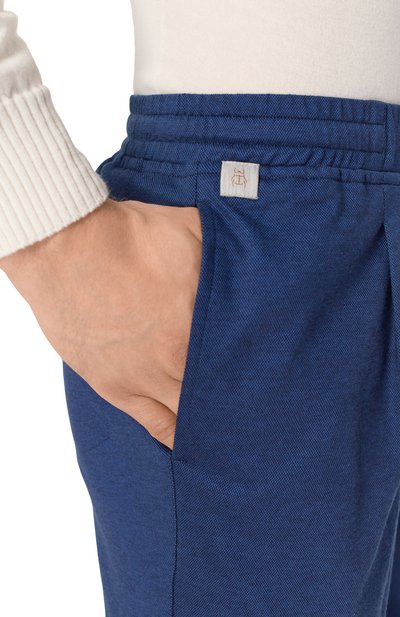 Хлопковые брюки CAPOBIANCO темно-синего цвета по цене 52750 руб., арт. 18M750.FE00., фото 5 Хлопковые брюки CAPOBIANCO, арт. 18M750.FE00., фото 5