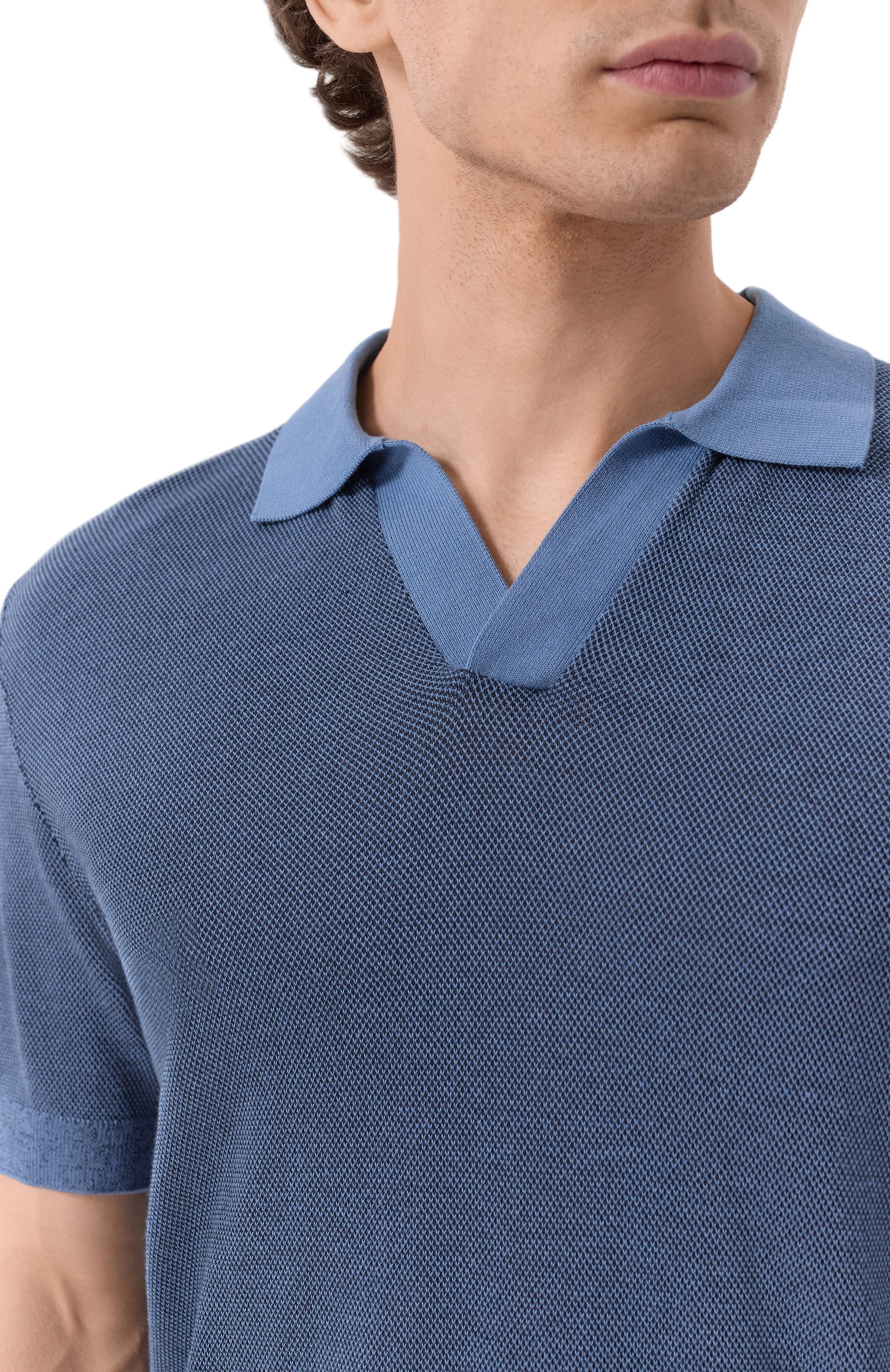 Поло из хлопка и вискозы BOGNER, арт. 88419503, фото 5