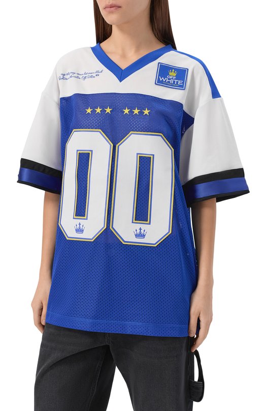 Футболка Off-White 0WAA13GF25JER001 Синий  0WAA13GF25JER001 Фото 3