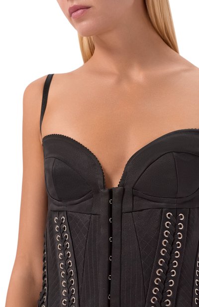 Шелковое платье DOLCE & GABBANA черного цвета по цене 785500 руб., арт. F617CT/FU1KM, фото 4 Шелковое платье DOLCE & GABBANA, арт. F617CT/FU1KM, фото 4