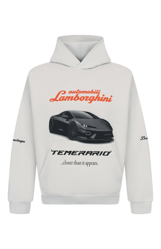 Хлопковое худи Balenciaga x Automobili Lamborghini Balenciaga 767877/TSVT9 Кремовый 767877/TSVT9