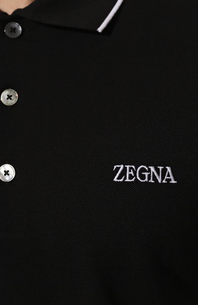 Хлопковое поло ZEGNA, арт. E7358A5/B746, фото 5
