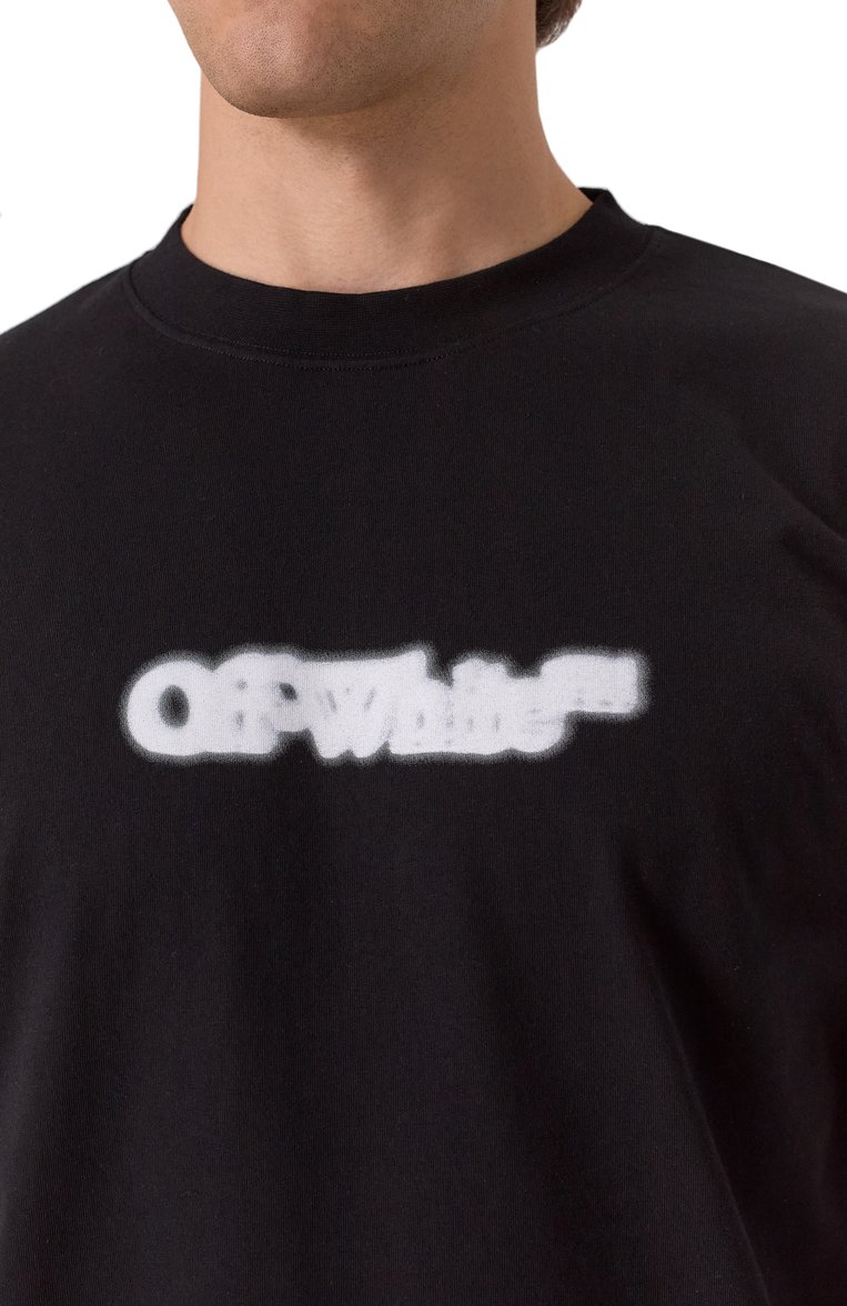 Хлопковая футболка OFF-WHITE, арт. 0MAA027S25JER00B, фото 1
