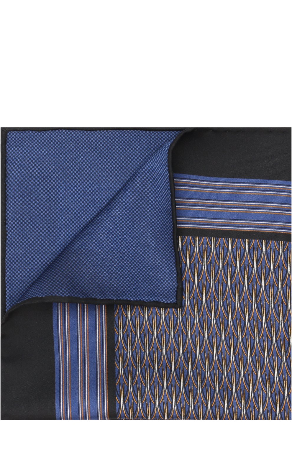 Шелковый платок ZILLI темно-синего цвета по цене 8995 руб., арт. 50081/HANDKERCHIEF, фото 1 Шелковый платок ZILLI, арт. 50081/HANDKERCHIEF, фото 1