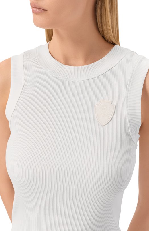 Хлопковая майка Brunello Cucinelli MG902VT100 Белый  MG902VT100 Фото 5