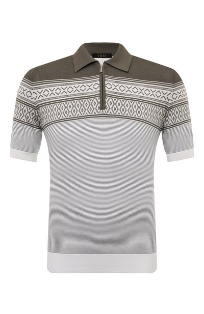 Мужская поло из шелка и хлопка ZILLI, арт. KZP002M0142VETH00