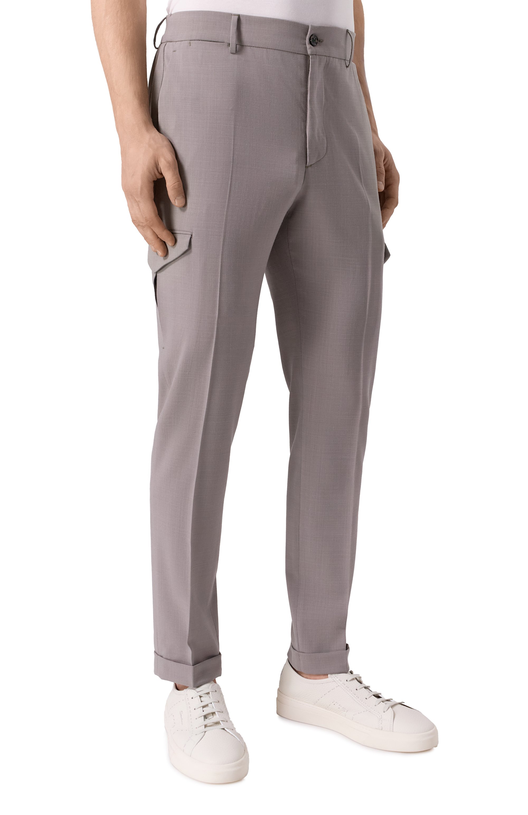 Брюки-карго из шер�сти и шелка BERWICH, арт. YRETR0 CARG0/MZ1243, фото 3