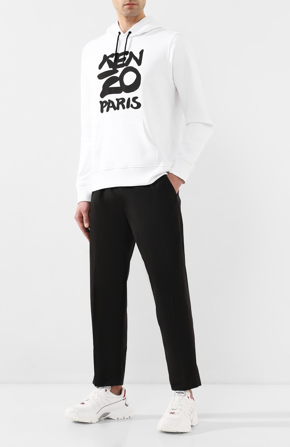 Хлопковые брюки KENZO черного цвета по цене 23650 руб., арт. FA55PA2151NC, фото 2 Хлопковые брюки KENZO, арт. FA55PA2151NC, фото 2