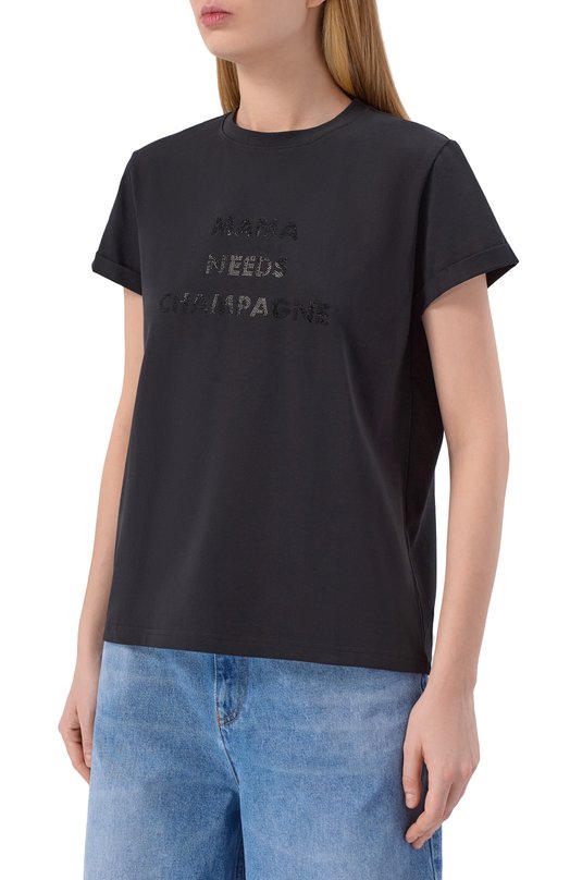 Хлопковая футболка Seven Lab CTR1.01.900.258.2601 Чёрный  CTR1.01.900.258.2601 Фото 3