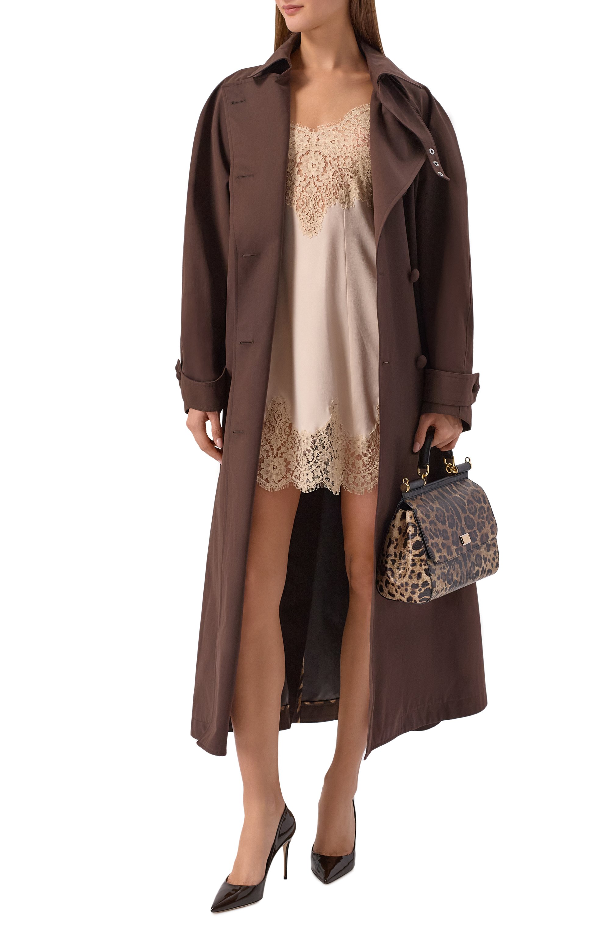 Платье из шелка и хлопка DOLCE & GABBANA, арт. F60FGT/FURAG, фото 2