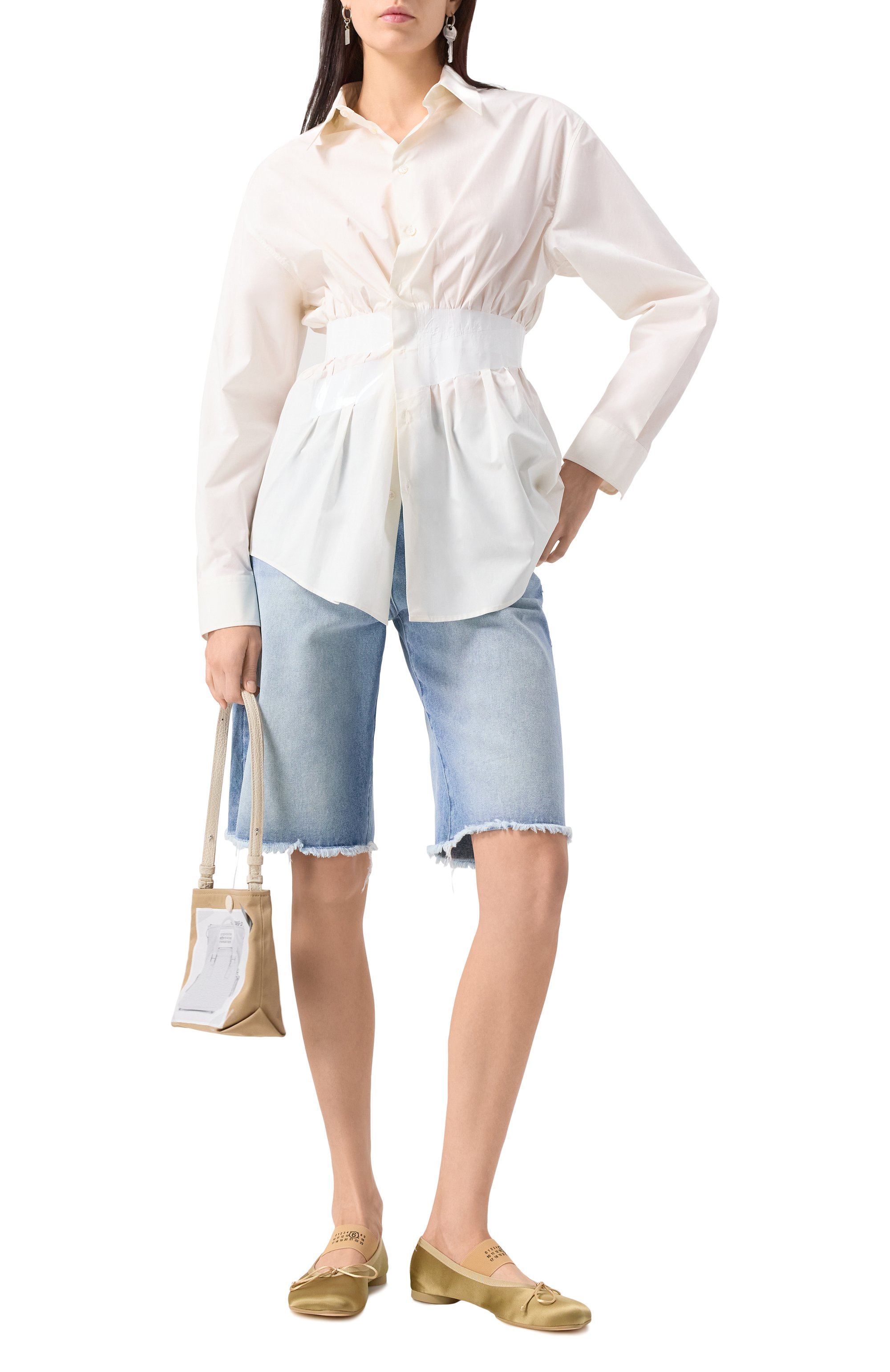 Хлопковая рубашка MM6, арт. S52DT0045/M35256, фото 2