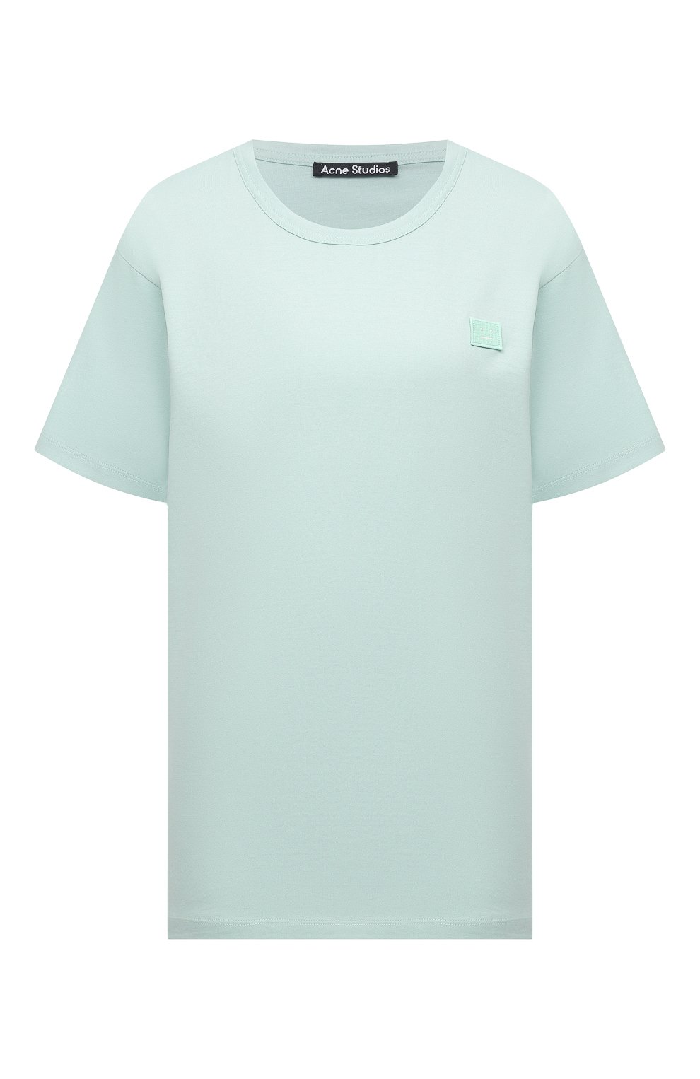 Хлопковая футболка ACNE STUDIOS светло-зеленого цвета по цене 17100 руб., арт. 25E173/W, фото 1 Хлопковая футболка ACNE STUDIOS, арт. 25E173/W, фото 1