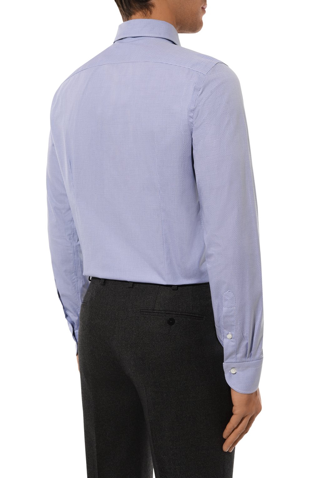 Хлопковая сорочка CANALI синего цвета по цене 27000 руб., арт. NX98/GR03199, фото 5 Хлопковая сорочка CANALI, арт. NX98/GR03199, фото 5