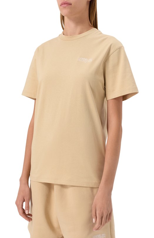 Хлопковая футболка Comme des Fuckdown CFABW01213 Бежевый  CFABW01213 Фото 3