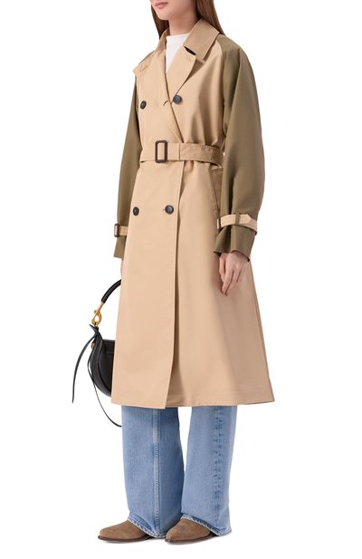 Женский хлопковый тренч WEEKEND MAX MARA, арт. WKDCANASTA