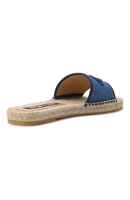 Текстильные шлепанцы sr Sea Scale Embroidery Sergio Rossi B12770/MFL298 Синий  B12770/MFL298 Фото 5