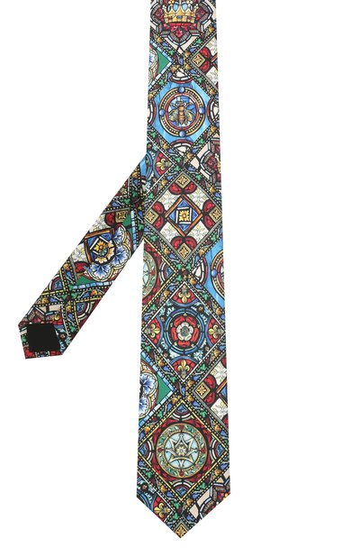 Шелковый галстук DOLCE & GABBANA разноцветного цвета по цене 23450 руб., арт. GT149E/G0TDG, фото 2 Шелковый галстук DOLCE & GABBANA, арт. GT149E/G0TDG, фото 2