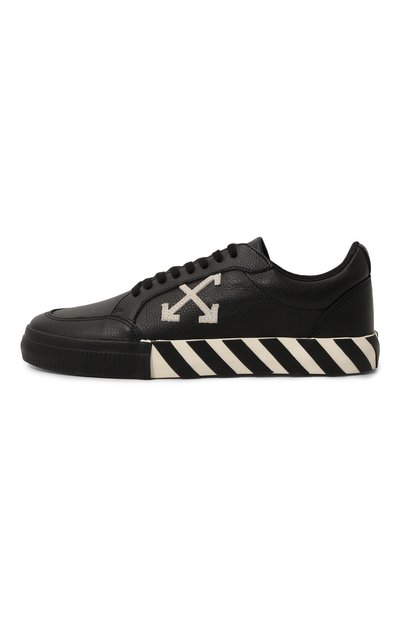 Кожаные кеды vulcanized OFF-WHITE черного цвета по цене 43500 руб., арт. OMIA085C99LEA0011001, фото 4 Кожаные кеды vulcanized OFF-WHITE, арт. OMIA085C99LEA0011001, фото 4