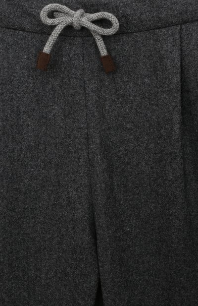 Шерстяные брюки BRUNELLO CUCINELLI темно-серого цвета по цене 49500 руб., арт. B038PP113A, фото 3 Шерстяные брюки BRUNELLO CUCINELLI, арт. B038PP113A, фото 3