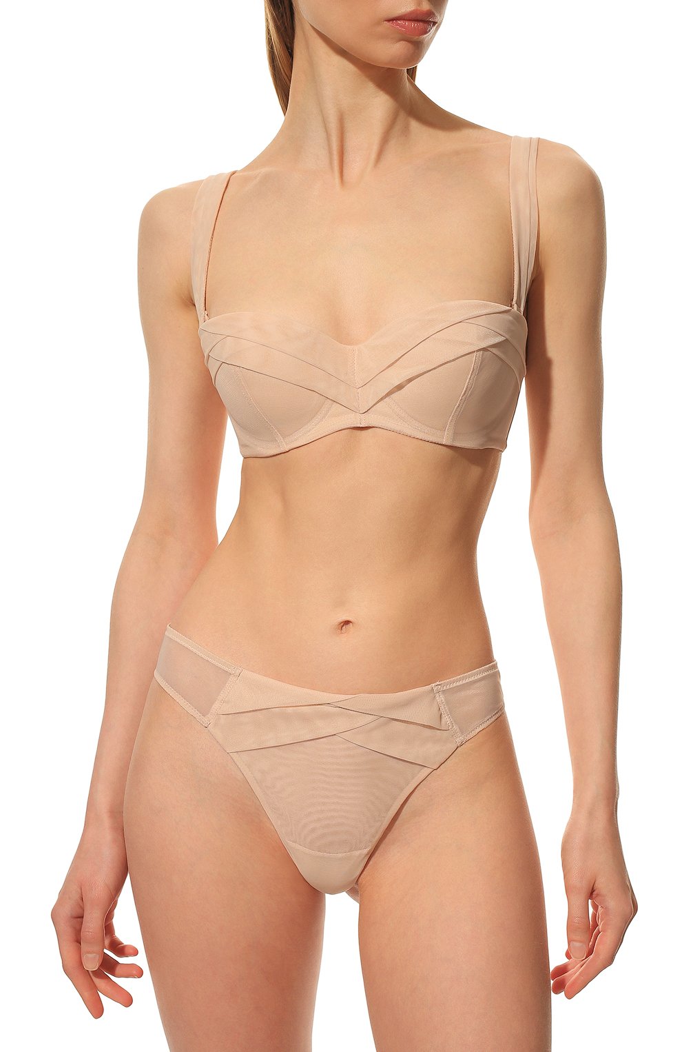 Бюстгальтер-балконет CHANTAL THOMASS светло-бежевого цвета по цене 15130 руб., арт. T00420, фото 2 Бюстгальтер-балконет CHANTAL THOMASS, арт. T00420, фото 2