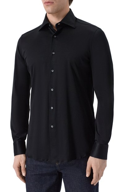 Хлопковая сорочка MVST, арт. SLIM/GABRIELLE/R0UND/1628-JERSEY (INTERL0CK), фото 3