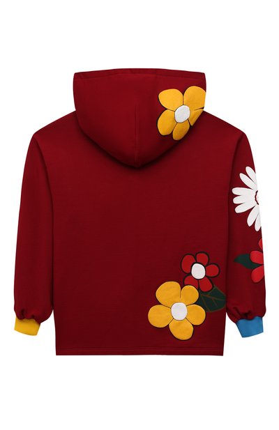 Хлопковое худи DOLCE & GABBANA бордового цвета по цене 45200 руб., арт. L5JW4T/G7BHJ/8-14, фото 2 Хлопковое худи DOLCE & GABBANA, арт. L5JW4T/G7BHJ/8-14, фото 2