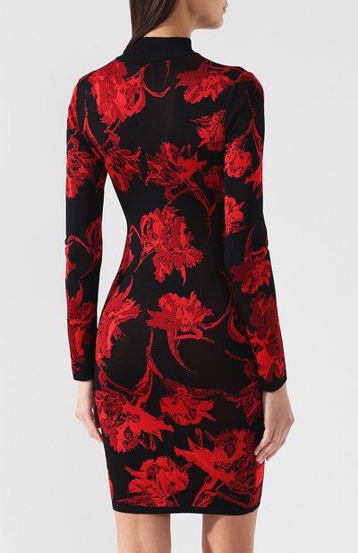 Платье из вискозы ROBERTO CAVALLI красного цвета по цене 89650 руб., арт. IQM175/MI001, фото 4 Платье из вискозы ROBERTO CAVALLI, арт. IQM175/MI001, фото 4