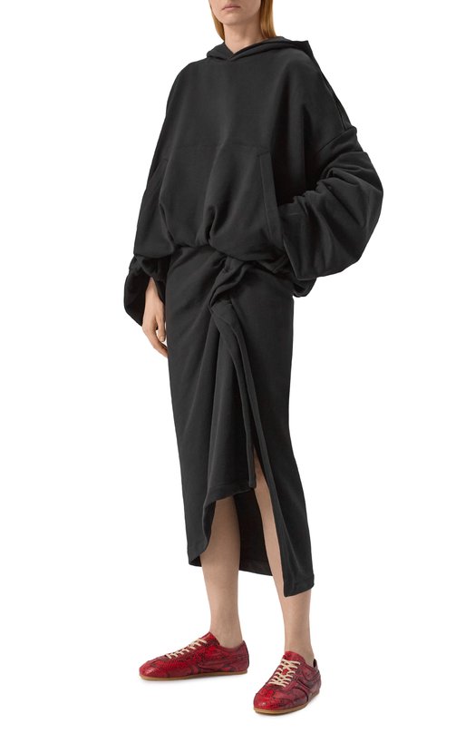 Хлопковая юбка Dries Van Noten 251-011109-1610 Чёрный  251-011109-1610 Фото 2