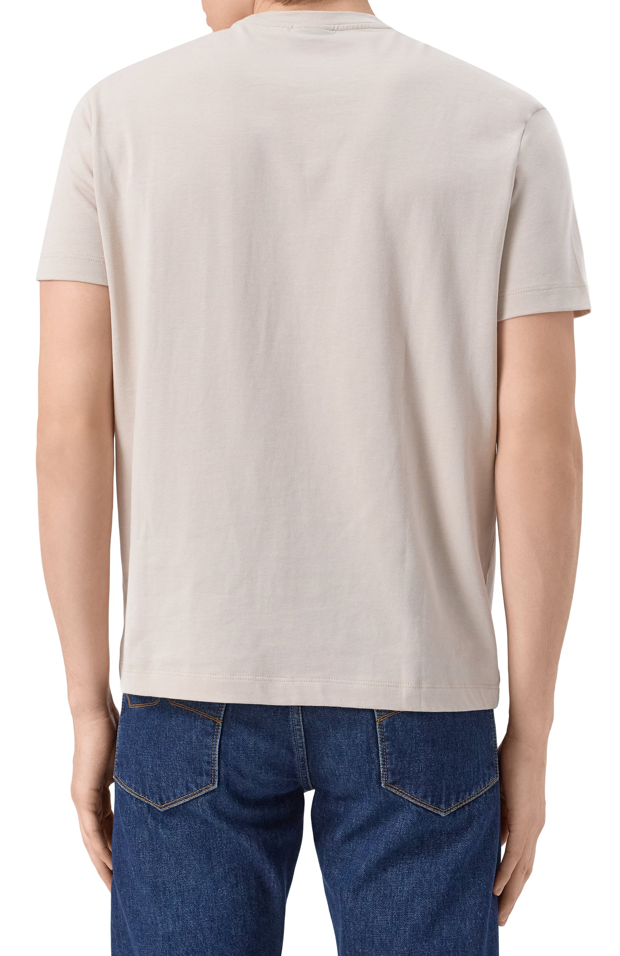 Хлопковая футболка PAUL&SHARK светло-бежевого цвета по цене 27300 руб., арт. 25411005, фото 4 Хлопковая футболка PAUL&SHARK, арт. 25411005, фото 4