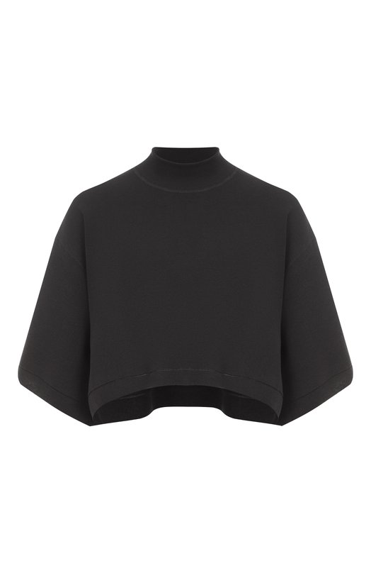 Футболка из хлопка и шерсти Alaia AA9H1232K083B Чёрный AA9H1232K083B