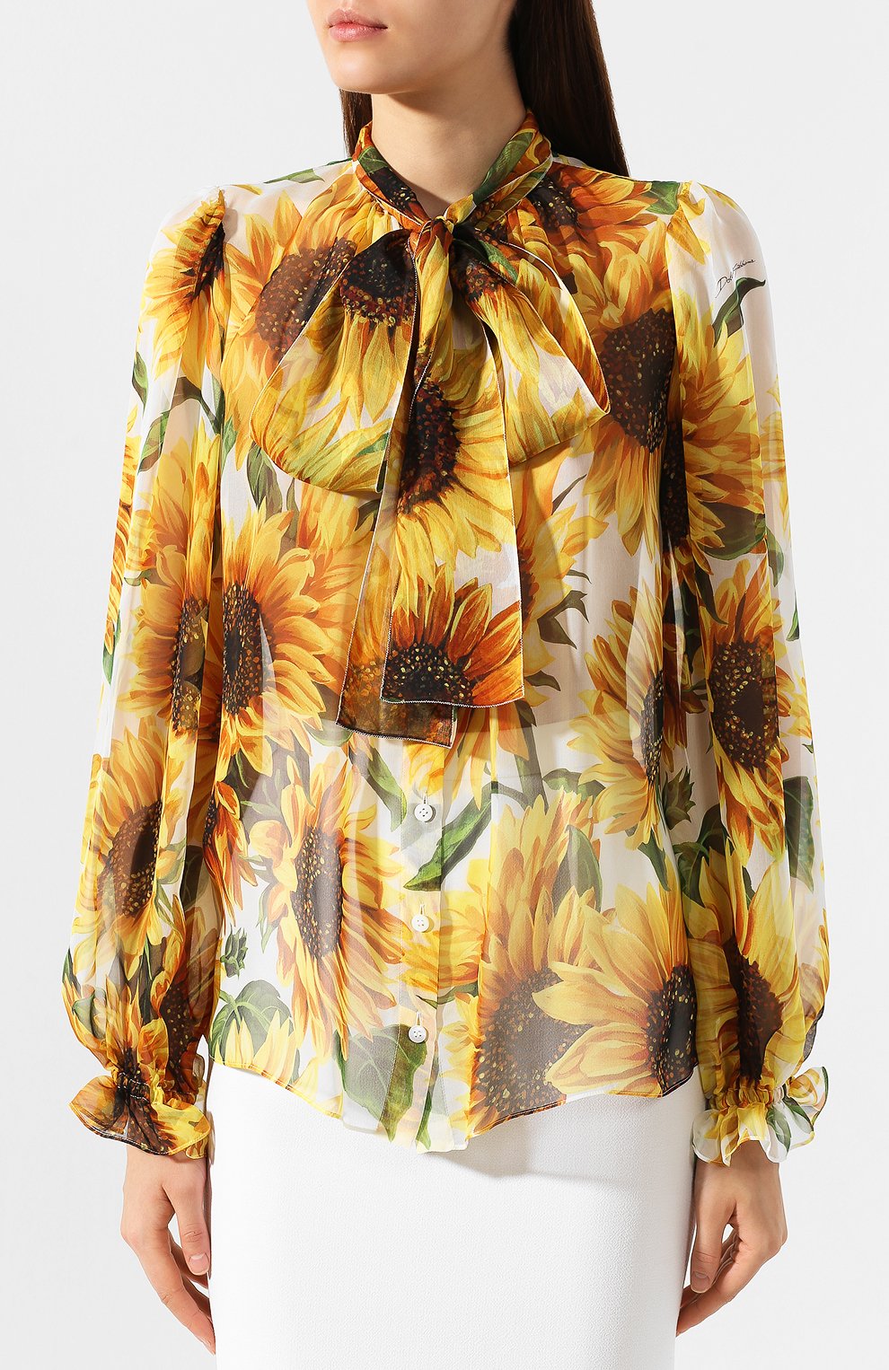 Шелковая блузка DOLCE & GABBANA, арт. F5J95T/HS15I, фото 3