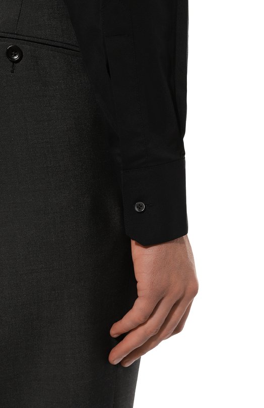 Хлопковая сорочка Dolce & Gabbana G5EJ0T/GG826 Чёрный  G5EJ0T/GG826 Фото 6