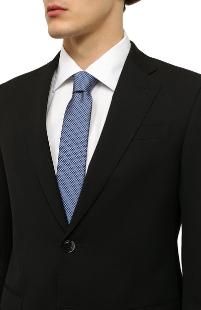 Шелковый галстук DOLCE & GABBANA голубого цвета по цене 19750 руб., арт. GT149E/G0JQB, фото 2 Шелковый галстук DOLCE & GABBANA, арт. GT149E/G0JQB, фото 2