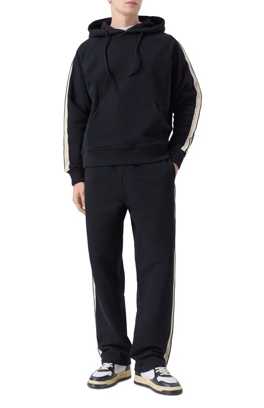 Хлопковые брюки Palm Angels PMCH02KF25FLE001 Чёрный  PMCH02KF25FLE001 Фото 2