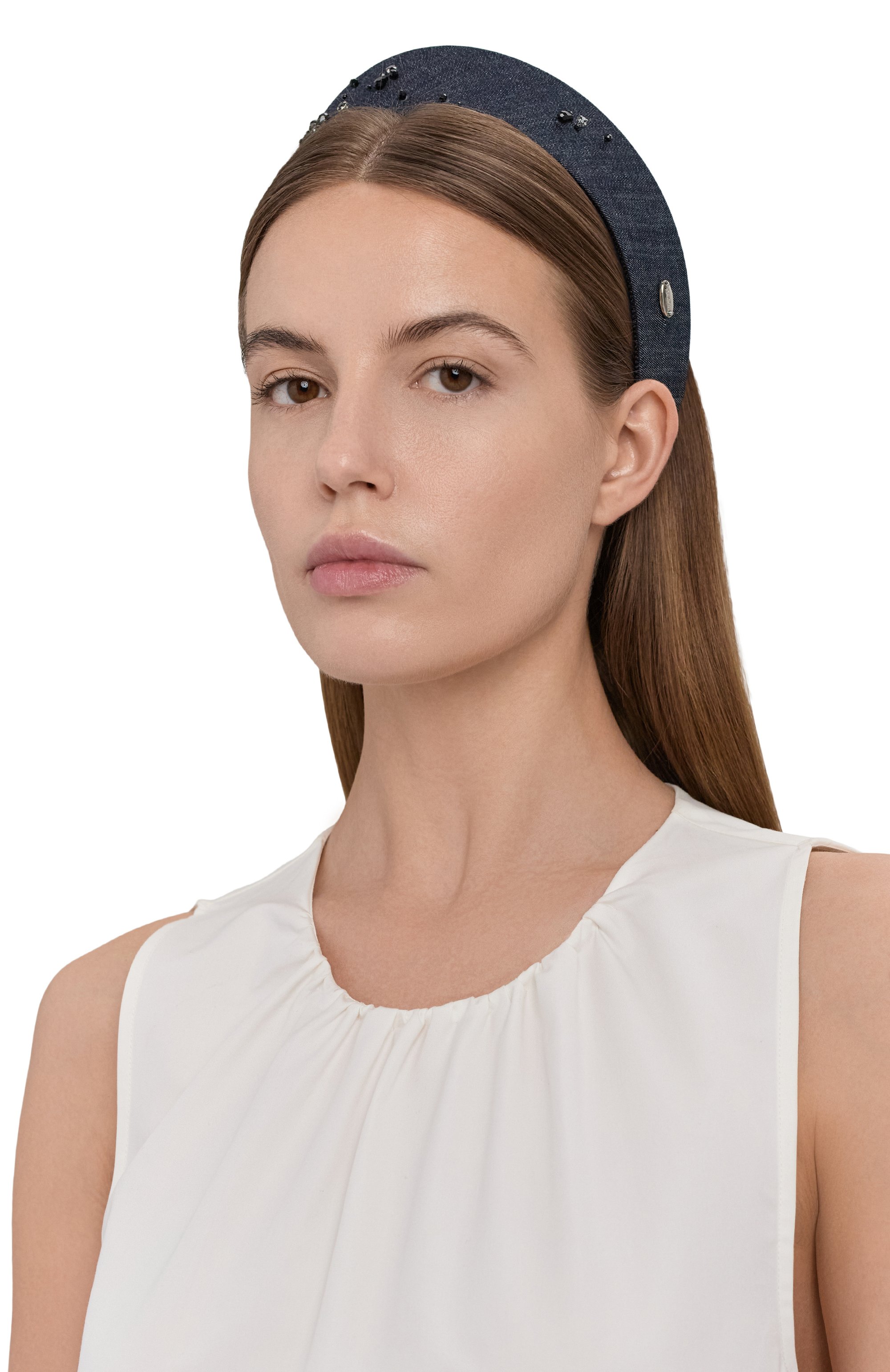 Кокошник PANFIL синего цвета по цене 18000 руб., арт. JIN3-KOK3-DB, фото 2 Кокошник PANFIL, арт. JIN3-KOK3-DB, фото 2