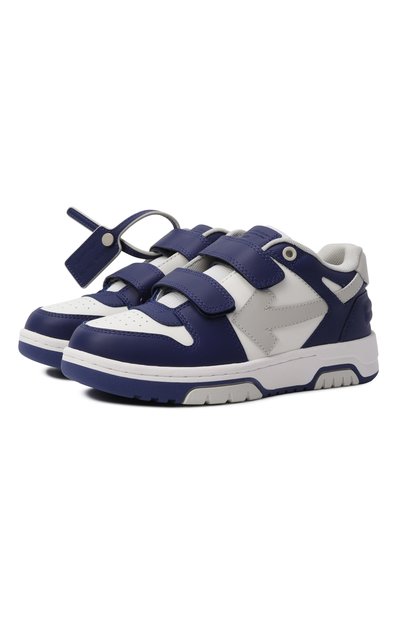 Кожаные кеды out of office OFF-WHITE, арт. 0BIA008F25LEA0010145/34-38