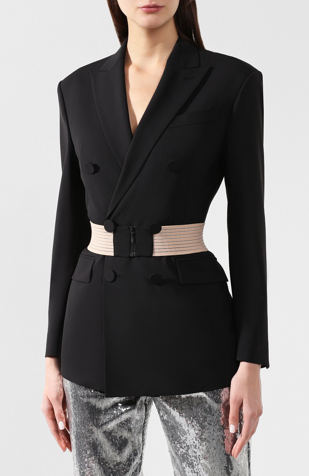 Шерстяной жакет DSQUARED2 черного цвета по цене 99800 руб., арт. S72BN0552/S49807, фото 3 Шерстяной жакет DSQUARED2, арт. S72BN0552/S49807, фото 3