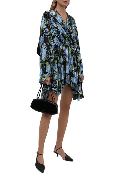 Платье из вискозы BALENCIAGA голубого цвета по цене 199500 руб., арт. 675428/TLLA1, фото 2 Платье из вискозы BALENCIAGA, арт. 675428/TLLA1, фото 2