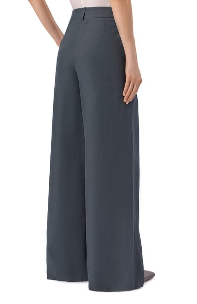 Льняные брюки GIORGIO ARMANI темно-серого цвета по цене 158000 руб., арт. GW002791/TE11126, фото 4 Льняные брюки GIORGIO ARMANI, арт. GW002791/TE11126, фото 4