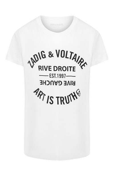 Женская хлопковая футболка ZADIG AND VOLTAIRE, арт. PWGTR1802F