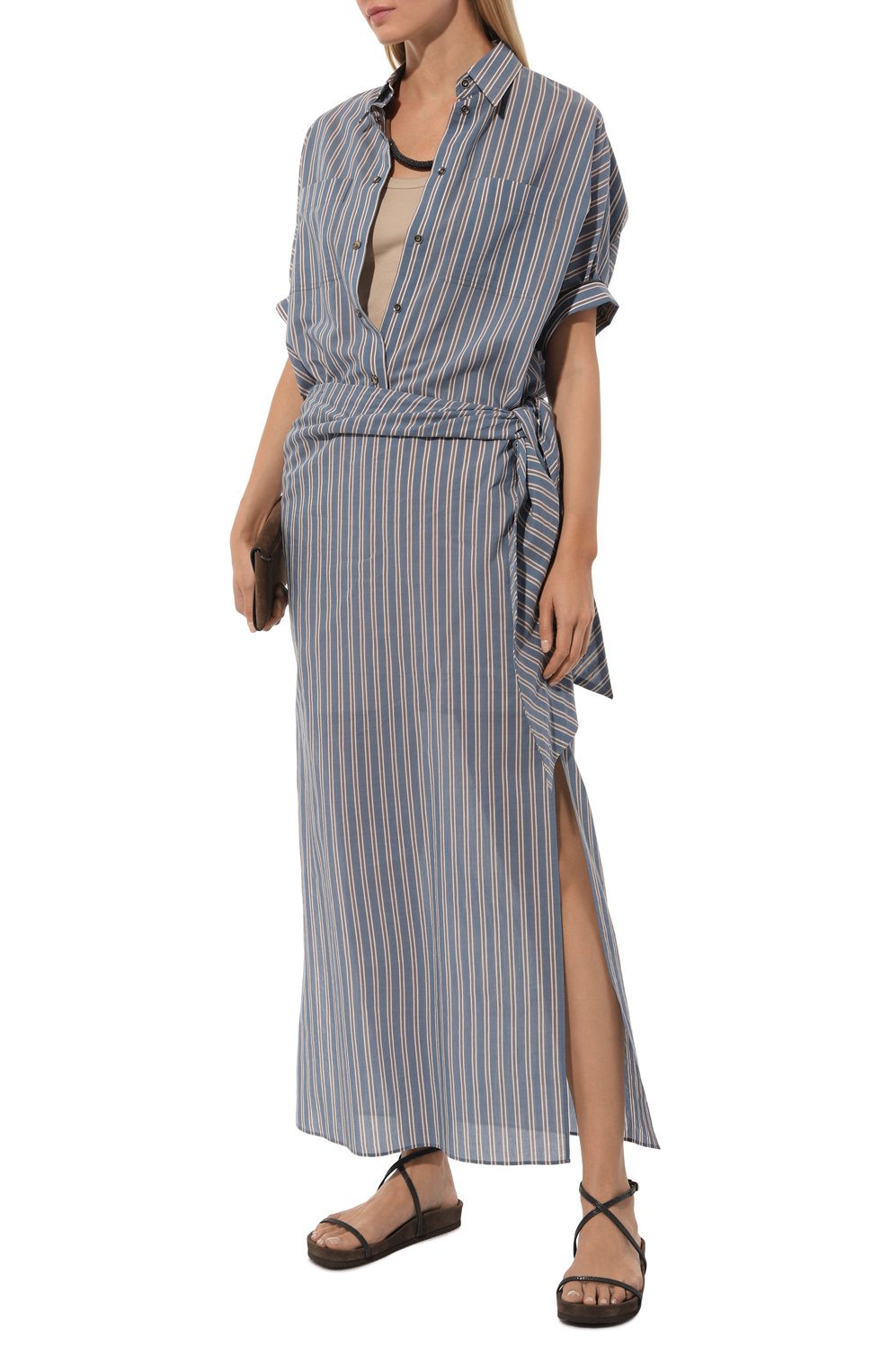 Рубашка из хлопка и шелка BRUNELLO CUCINELLI, арт. MP774MJ946, фото 2