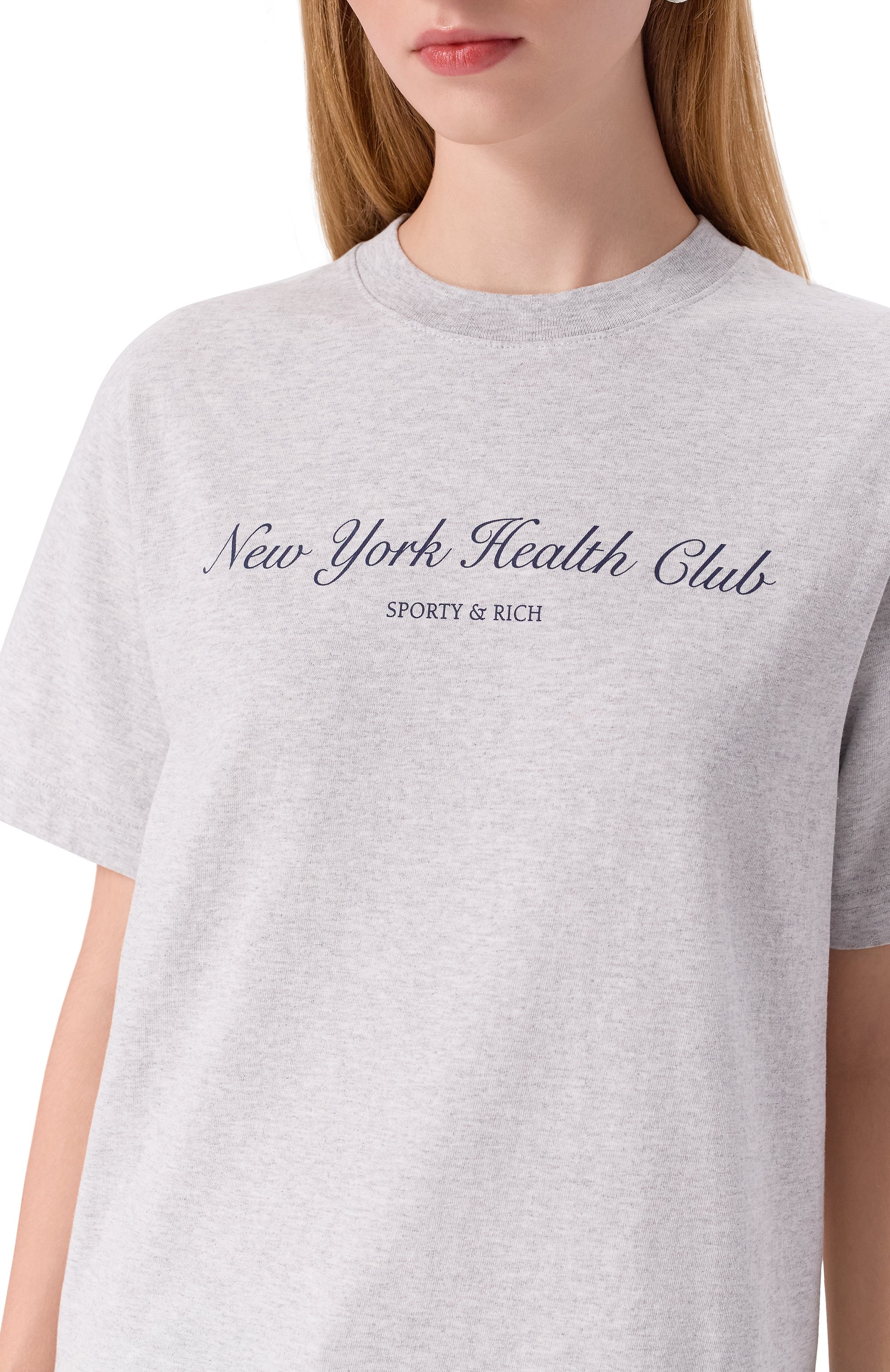 Хлопковая футболка SPORTY AND RICH, арт. T0043602043GY03, фото 5