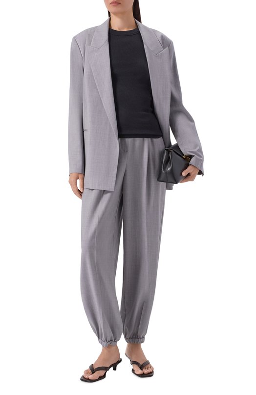 Майка из хлопка и шелка 12 STOREEZ 136693 Чёрный  136693 Фото 2